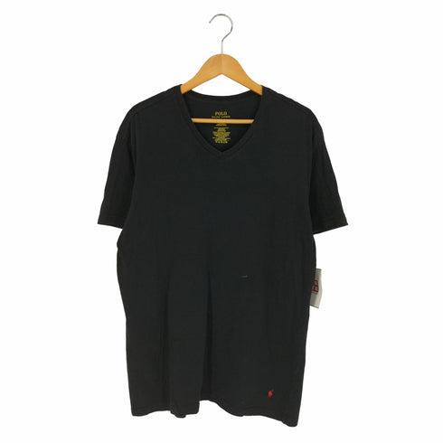 ポロラルフローレン POLO RALPH LAUREN SLIM FIT 裾ポニー刺繍 VネックTシャツ メンズ import:XL