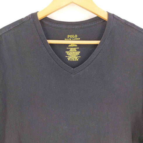 ポロラルフローレン POLO RALPH LAUREN SLIM FIT 裾ポニー刺繍 VネックTシャツ メンズ import:XL