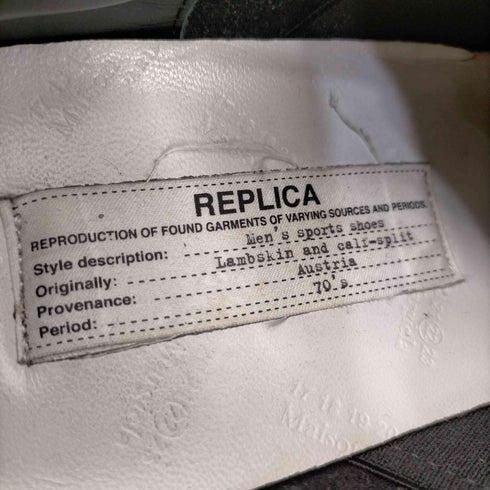 メゾンマルジェラ Maison Margiela 22 Lambskin and calf-split オールブラックジャーマントレーナー メンズ EUR:42