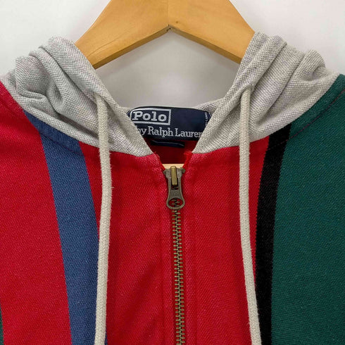 ポロバイラルフローレン Polo by RALPH LAUREN 裾ポニー刺繍 ストライプ柄 ハーフジップパーカー メンズ import:L