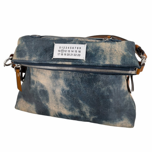 メゾンマルジェラ Maison Margiela 5AC レザー デニムエフェクト クラッチ & ショルダーバッグ レディース ONE SIZE