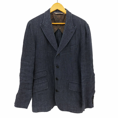 ラギッドクロージング THE RUGGED CLOTHING インディゴ リネン 4B テーラードジャケット メンズ JPN:XL