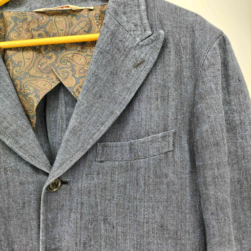 ラギッドクロージング THE RUGGED CLOTHING インディゴ リネン 4B テーラードジャケット メンズ JPN:XL