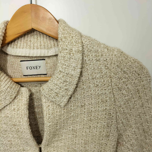 フォクシー FOXEY ツイードニットジャケット レディース 38
