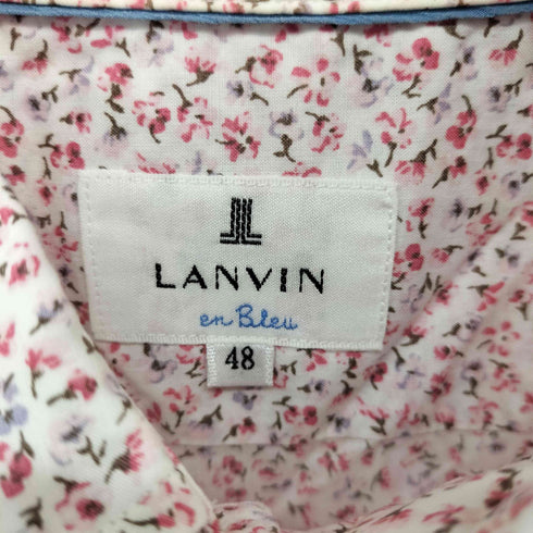 ランバンオンブルー LANVIN en Bleu 花柄 半袖シャツ メンズ 48