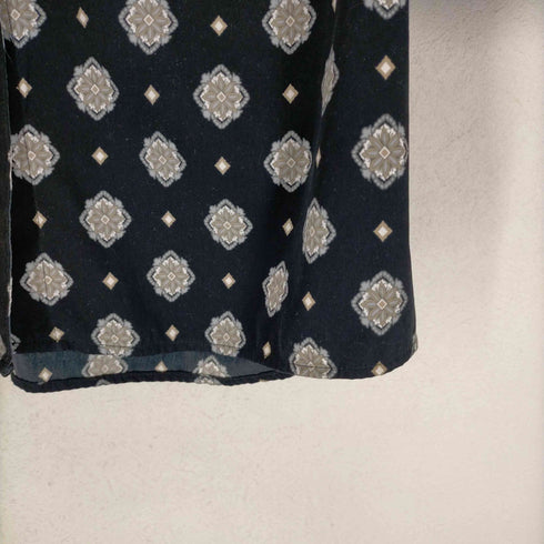 クラフトアンドバロー Croft&Barrow 総柄2P S/S シャツ レディース 2X