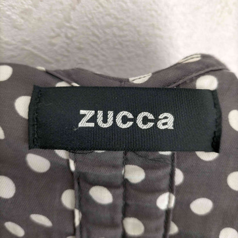 ズッカ ZUCCa ドット柄 ギャザーノースリーブワンピース レディース JPN:M