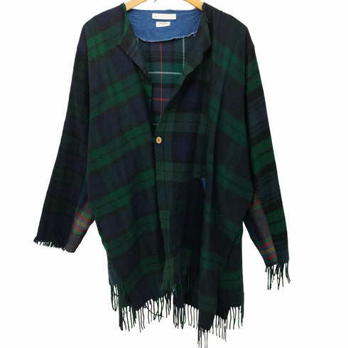 オールドパーク OLDPARK 2022AW MINED チェックマフラーカーディガン Check MufflerCardigan メンズ