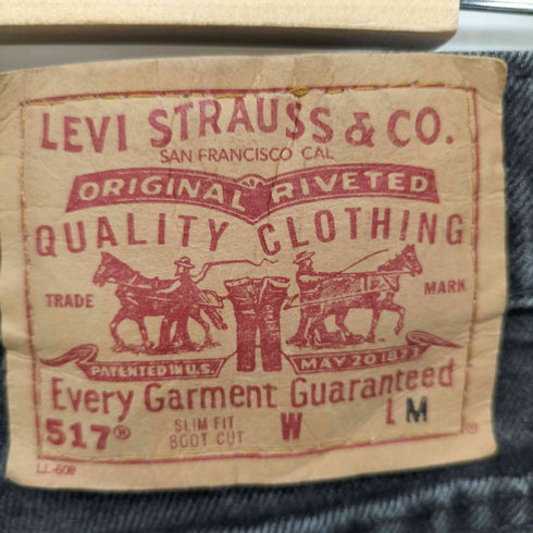 リーバイス Levis 517 ボタン裏554 ブラックデニム フレアデニムパンツ メンズ JPN:M