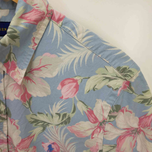 ラルフローレン RALPH LAUREN CLASSIC FIT アロハプリント半袖ボタンダウンシャツ メンズ M