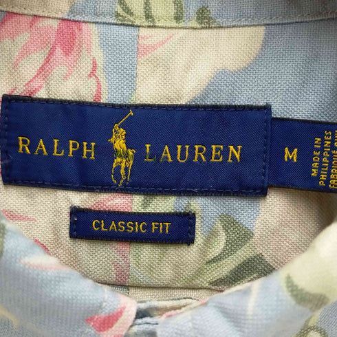 ラルフローレン RALPH LAUREN CLASSIC FIT アロハプリント半袖ボタンダウンシャツ メンズ M