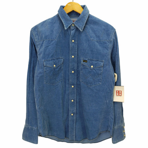 ラングラー Wrangler ベロア調コットン ウエスタンシャツ メンズ JPN:M