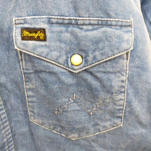 ラングラー Wrangler ベロア調コットン ウエスタンシャツ メンズ JPN:M