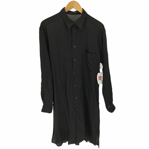 ヨウジヤマモト プリュスノアール YOHJI YAMAMOTO+NOIR 21SS スクエア型 ロング ブラウス レディース JPN:1