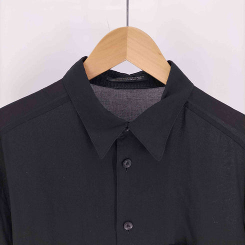 ヨウジヤマモト プリュスノアール YOHJI YAMAMOTO+NOIR 21SS スクエア型 ロング ブラウス レディース JPN:1