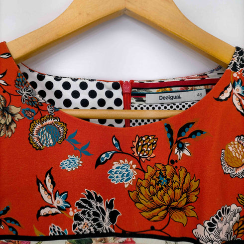 デシグアル Desigual Short Dress Woman Vest Karin 花柄ノースリーブワンピ―ス レディース EUR:46
