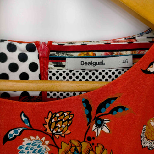 デシグアル Desigual Short Dress Woman Vest Karin 花柄ノースリーブワンピ―ス レディース EUR:46