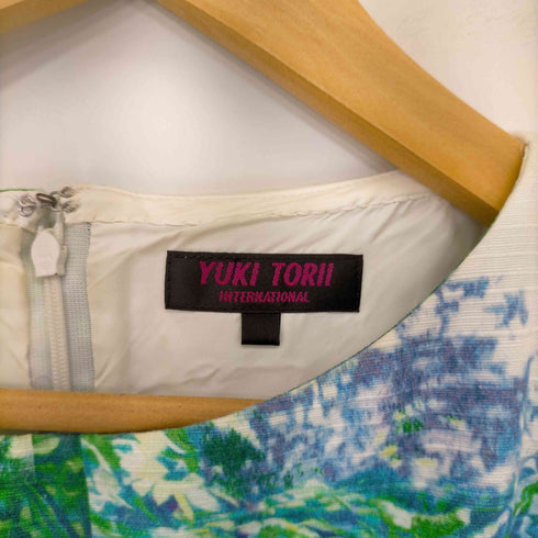 ユキトリイ YUKI TORII 総柄 コットン ノースリーブ ワンピース レディース JPN:38
