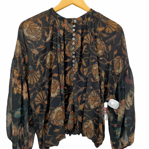 デシグアル Desigual マオカラーとパフスリーブのレディースオーバーサイズブラウス レディース import:L