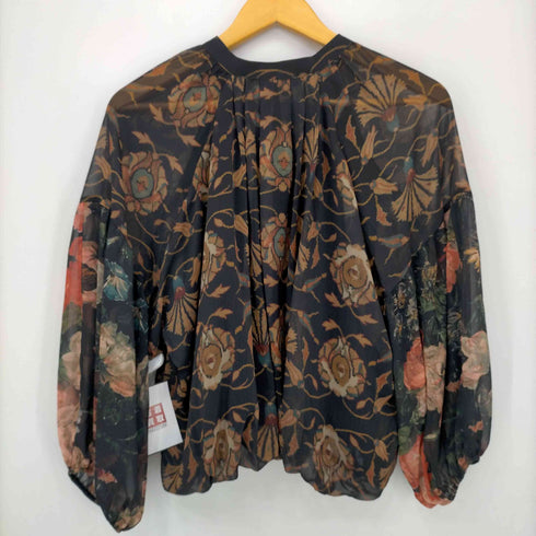 デシグアル Desigual マオカラーとパフスリーブのレディースオーバーサイズブラウス レディース import:L
