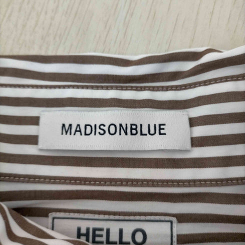 マディソンブルー MADISONBLUE OVERSIZED SPLIT TUCK OP B.STRIPE レディース S