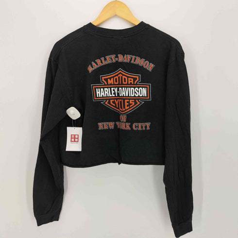ハーレーダビッドソン HARLEY-DAVIDSON 両面プリント クロップド L/S カットソー レディース