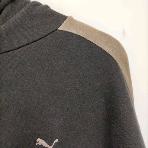 プーマ PUMA 00s ロゴ刺繍 切替スナップボタンフーディ メンズ import:XL