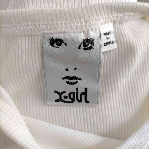 エックスガール X-girl MILLS LOGO S/S CROPPED TOP メンズ JPN:M