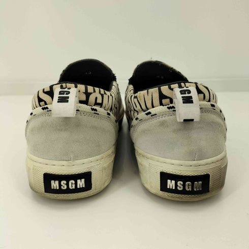 エムエスジーエム MSGM 総柄 ロゴ スリッポン メンズ 43