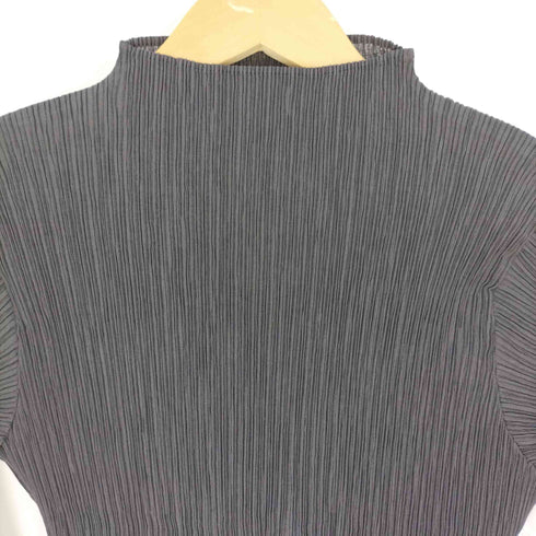 イッセイミヤケ ISSEY MIYAKE WHITE LABEL ボトルネック プリーツカットソー レディース 2