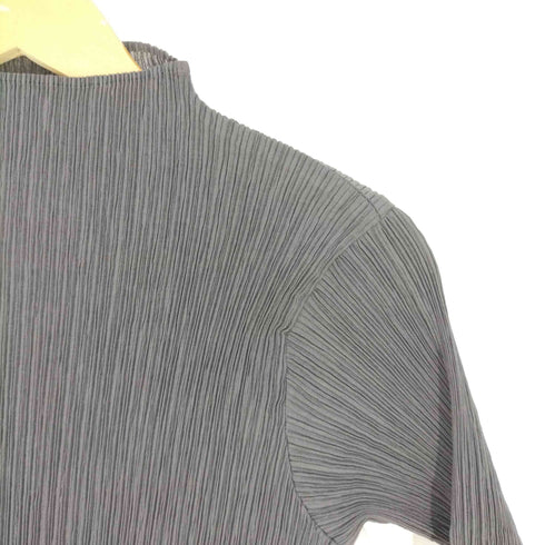 イッセイミヤケ ISSEY MIYAKE WHITE LABEL ボトルネック プリーツカットソー レディース 2