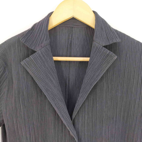 イッセイミヤケ ISSEY MIYAKE WHITE LABEL プリーツ 4Bテーラードジャケット レディース 2