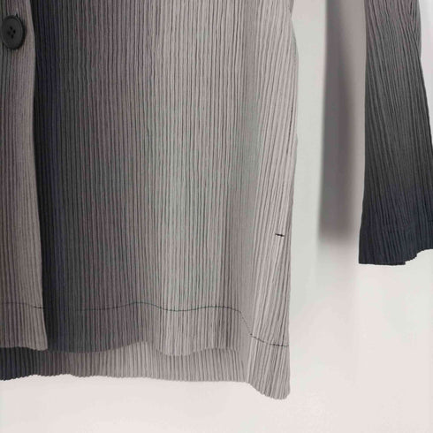 イッセイミヤケ ISSEY MIYAKE WHITE LABEL グラデーション プリーツ 3Bテーラードジャケット レディース 2