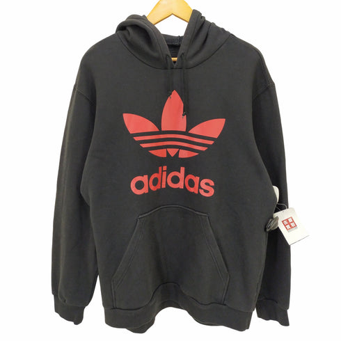 アディダス adidas 90S 万国旗タグ 両面トレフォイルロゴ スウェットパーカー メンズ XO