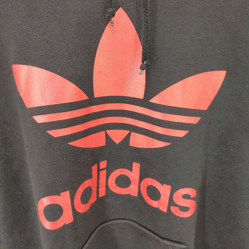 アディダス adidas 90S 万国旗タグ 両面トレフォイルロゴ スウェットパーカー メンズ XO