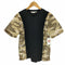 コムデギャルソンシャツ COMME des GARCONS SHIRT フランス製 メッシュ切替 カモ柄 Vネック S/S Tシャツ メンズ JPN:S
