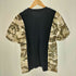 コムデギャルソンシャツ COMME des GARCONS SHIRT フランス製 メッシュ切替 カモ柄 Vネック S/S Tシャツ メンズ JPN:S