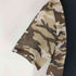コムデギャルソンシャツ COMME des GARCONS SHIRT フランス製 メッシュ切替 カモ柄 Vネック S/S Tシャツ メンズ JPN:S