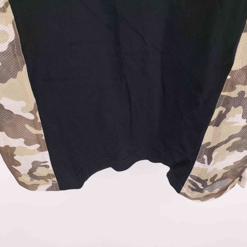 コムデギャルソンシャツ COMME des GARCONS SHIRT フランス製 メッシュ切替 カモ柄 Vネック S/S Tシャツ メンズ JPN:S