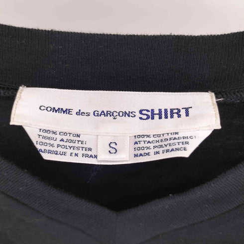 コムデギャルソンシャツ COMME des GARCONS SHIRT フランス製 メッシュ切替 カモ柄 Vネック S/S Tシャツ メンズ JPN:S