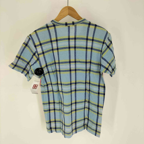 コムデギャルソンオムプリュス COMME des GARCONS HOMME PLUS AD2009 ロゴワッペン ドッキング チェック S/S Tシャツ メンズ JPN:S
