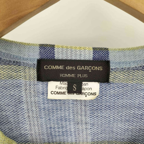 コムデギャルソンオムプリュス COMME des GARCONS HOMME PLUS AD2009 ロゴワッペン ドッキング チェック S/S Tシャツ メンズ JPN:S