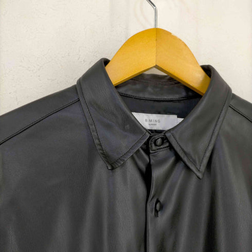 ビーミングバイビームス B:MING by BEAMS WIDW FIT フェイクレザーシャツ メンズ JPN:L