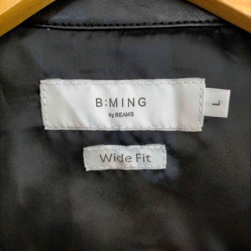 ビーミングバイビームス B:MING by BEAMS WIDW FIT フェイクレザーシャツ メンズ JPN:L