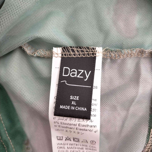 デイジー DAZY マーブル メッシュ ハーフネック シアーシャツ レディース JPN:XL