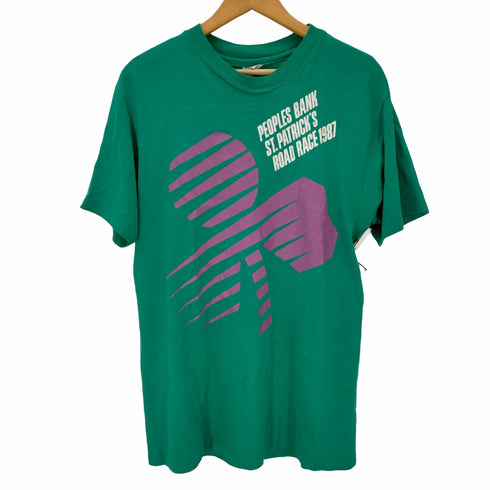 ヘインズ Hanes 90S USA製 プリント クルーネック 半袖Tシャツ メンズ import:L