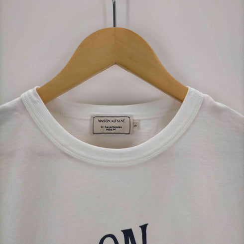 メゾンキツネ MAISON KITSUNE メゾンキツネ ロゴ クルーネックTシャツ メンズ JPN:S