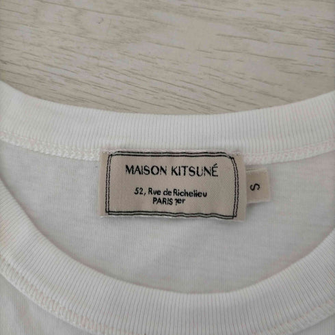 メゾンキツネ MAISON KITSUNE メゾンキツネ ロゴ クルーネックTシャツ メンズ JPN:S