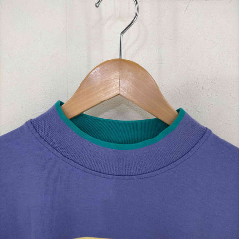 ランズエンド LANDS END USA製 モックネック ボーダー Tシャツ ユニセックス メンズ import:S