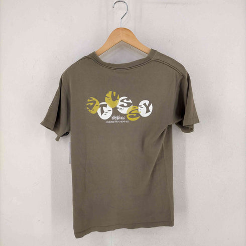 ステューシー Stussy 紺タグ USA製 ショーンフォント クルーネックTシャツ メンズ import:S